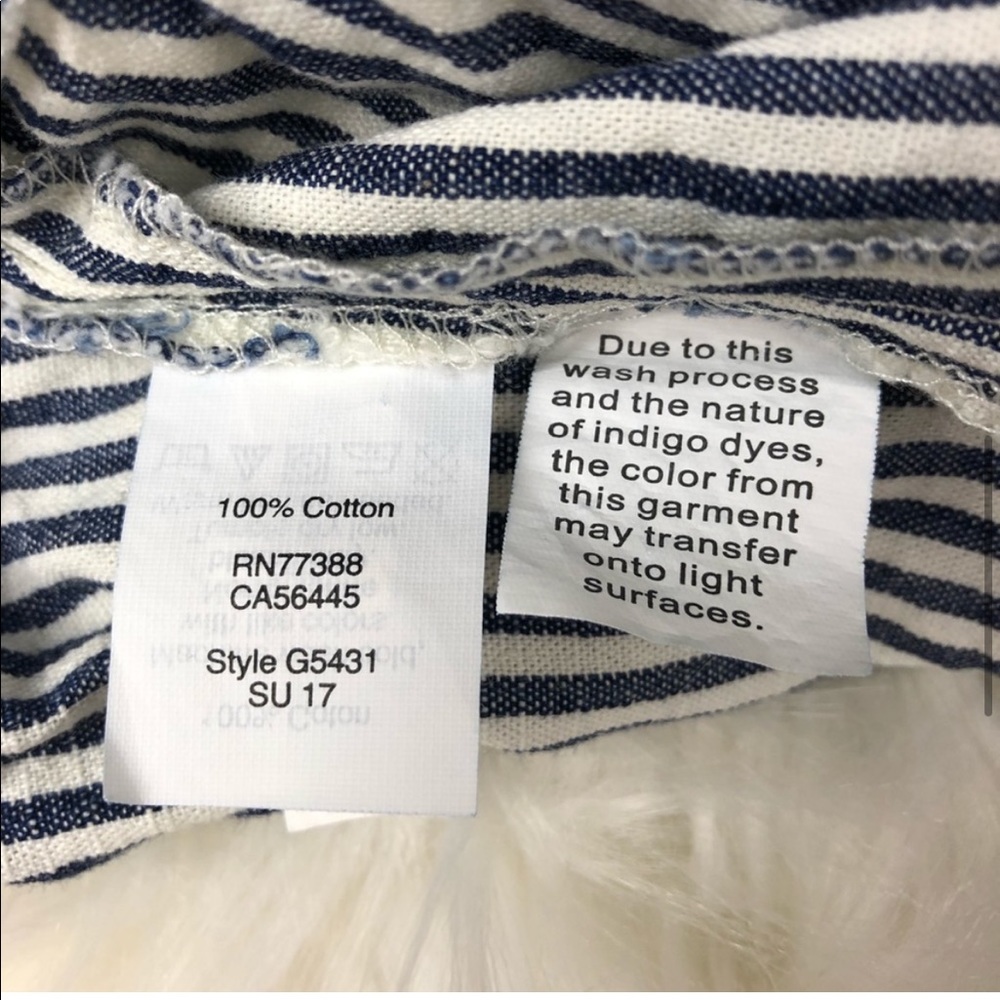 MADEWELL PULL-ON SIDE-TIE SHORTS - CHAMBRAY BLUE WHITE STRIPE - Picture 4 of 8